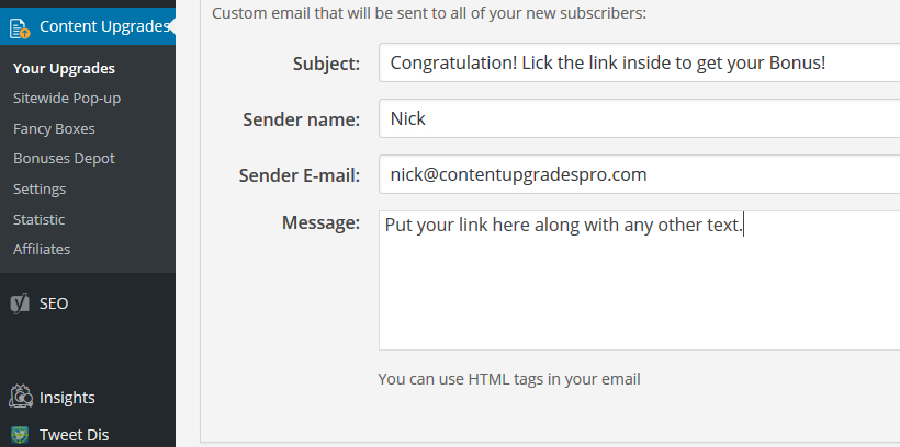 custom email 2